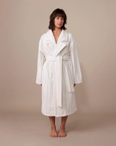 Robe Biscuit Pinstripe