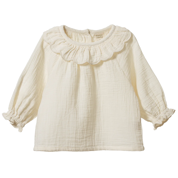 Ruffle Cameron Blouse Natural