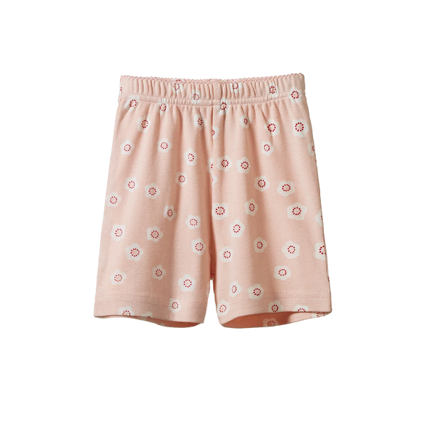 Flora Stamp Rose Dust Shortie Pyjama Set