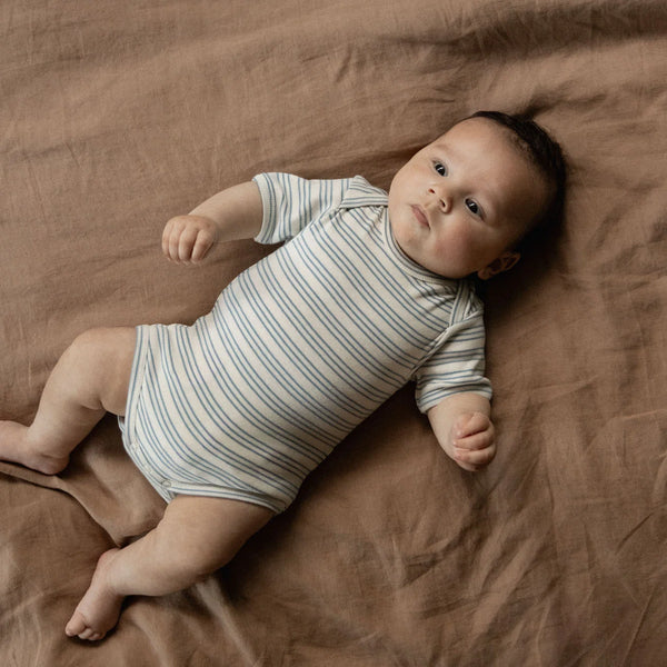 Short Sleeve Bodysuit Stripe Trio
