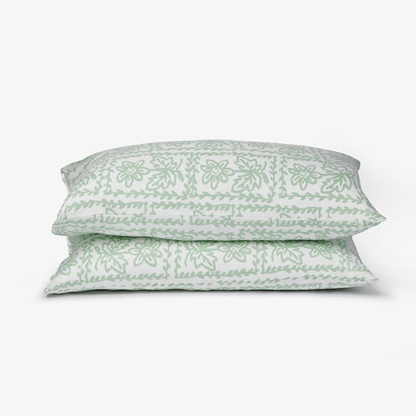 Daisy Sage Pillowcase Set