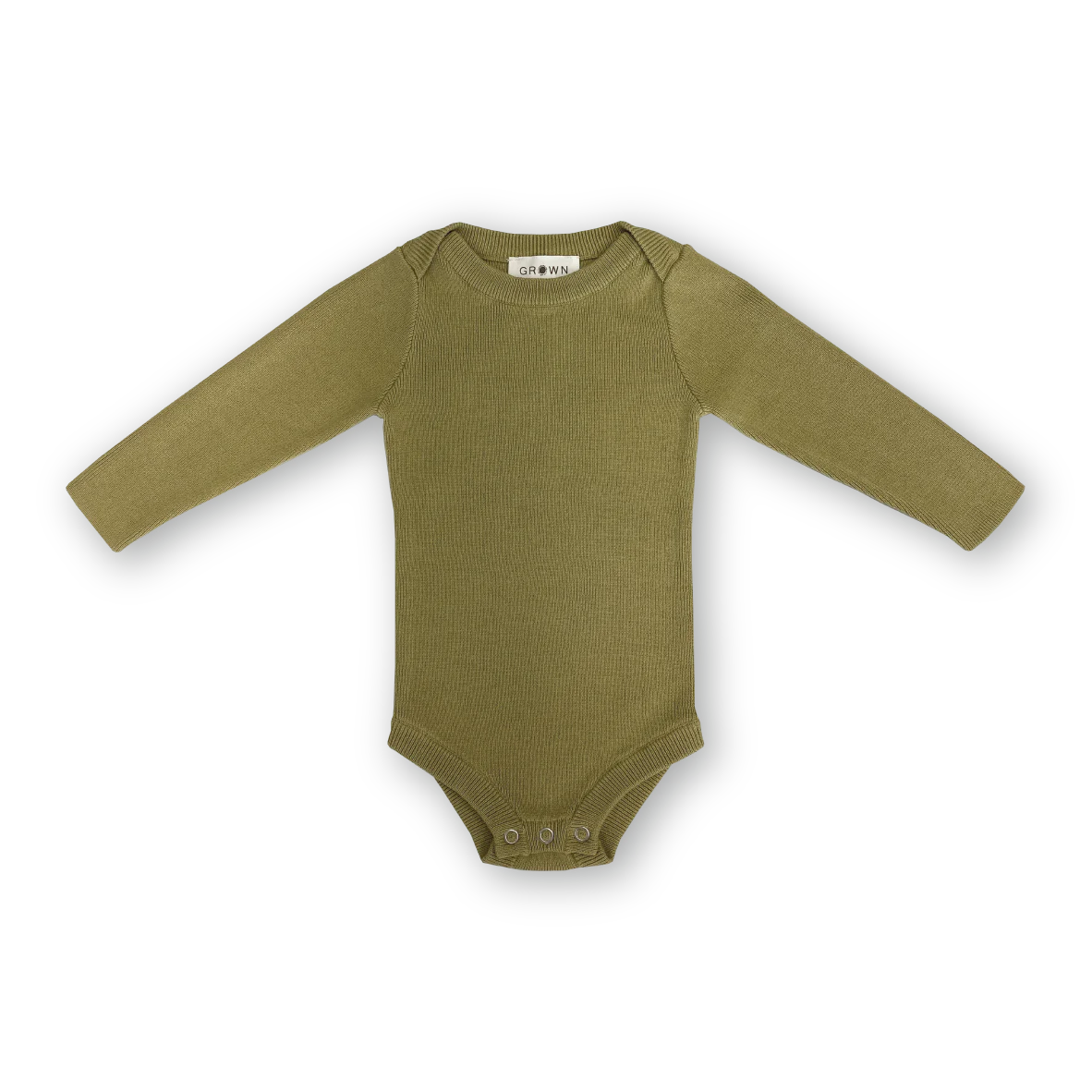 Organic Ribbed Essential Bodysuit Sage