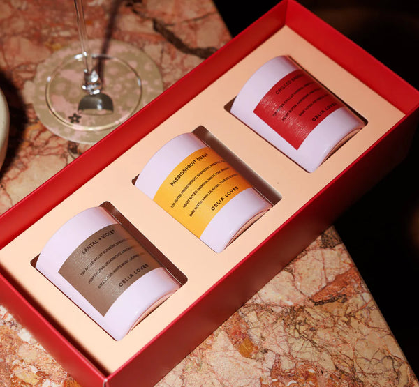 The European Holiday Trio Candle Set