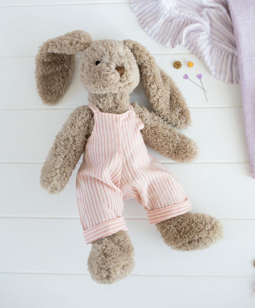 Honey Bunny Overalls Pink Stripe
