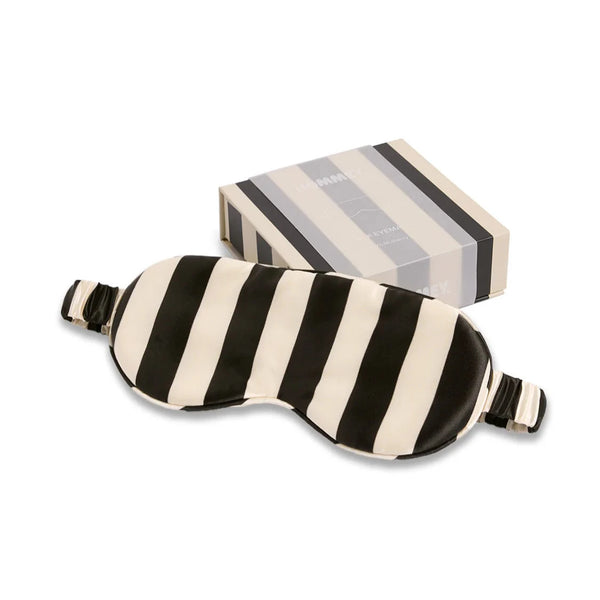 Silk Eye Mask Vanilla Bean Stripes