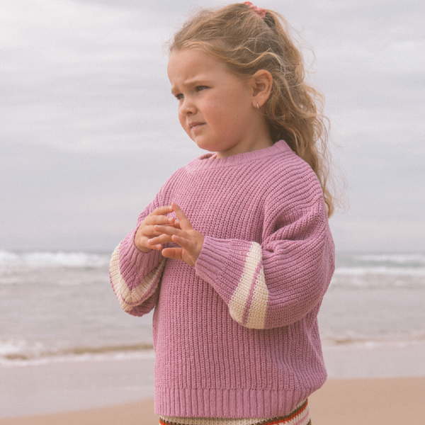 Chunky Rib Pullover Raspberry