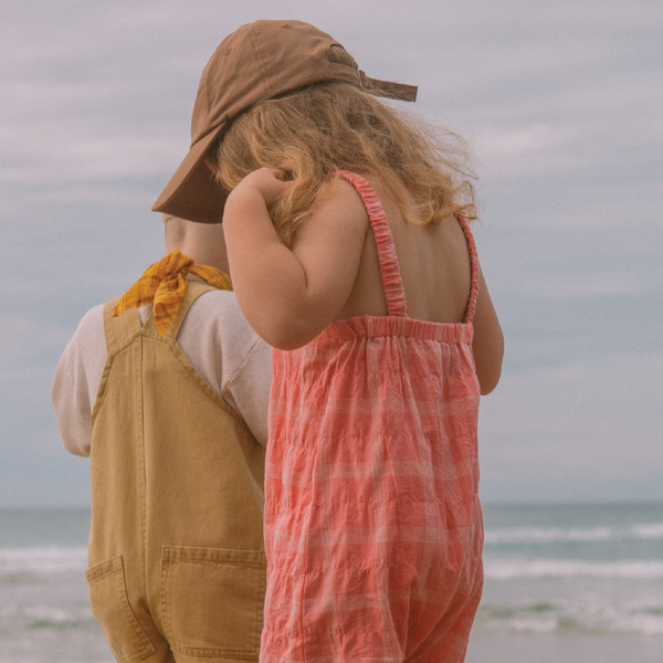 Cotton Check Playsuit