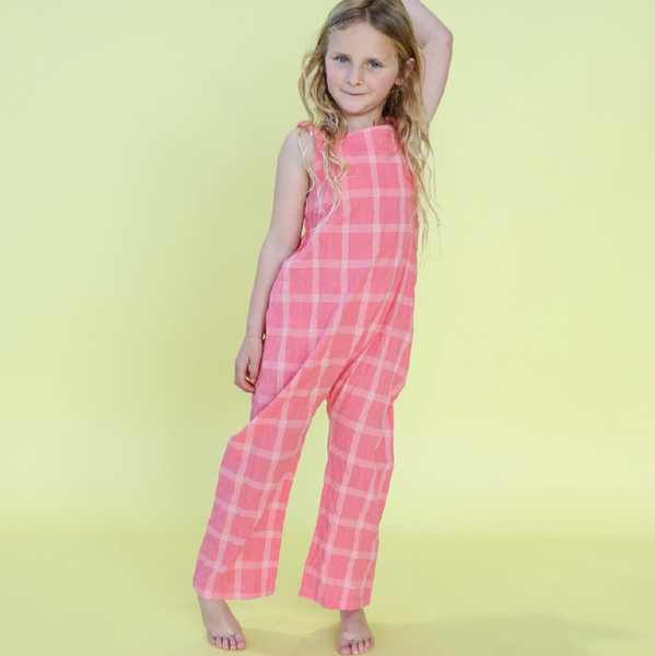 Cotton Check Playsuit