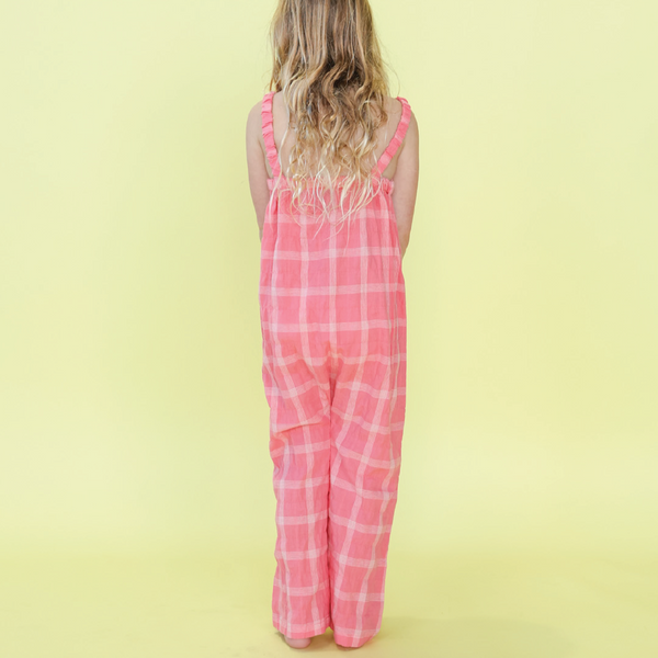 Cotton Check Playsuit