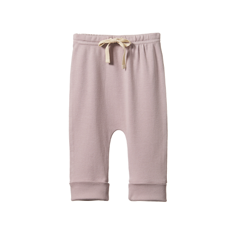 Cotton Drawstring Pants Lilac