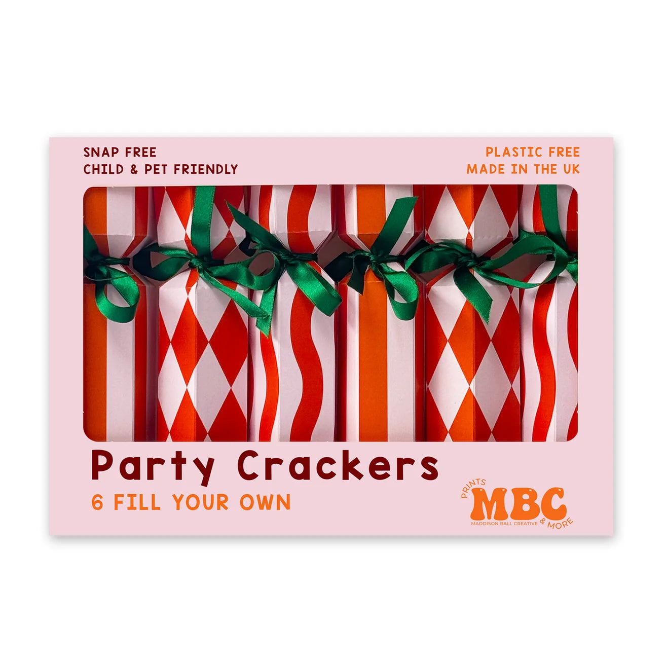 Peach & Orange Christmas Crackers