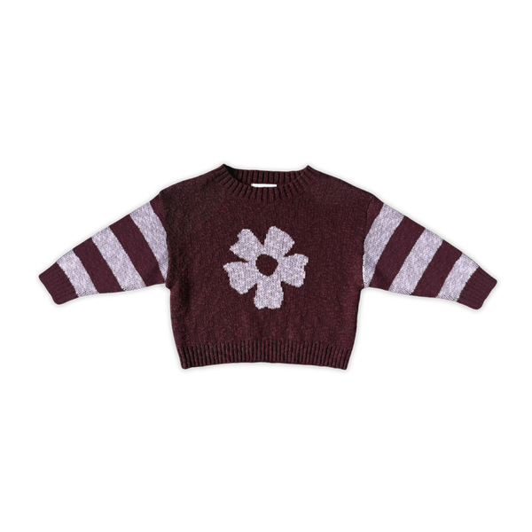 Bloom Knit Pullover Plum