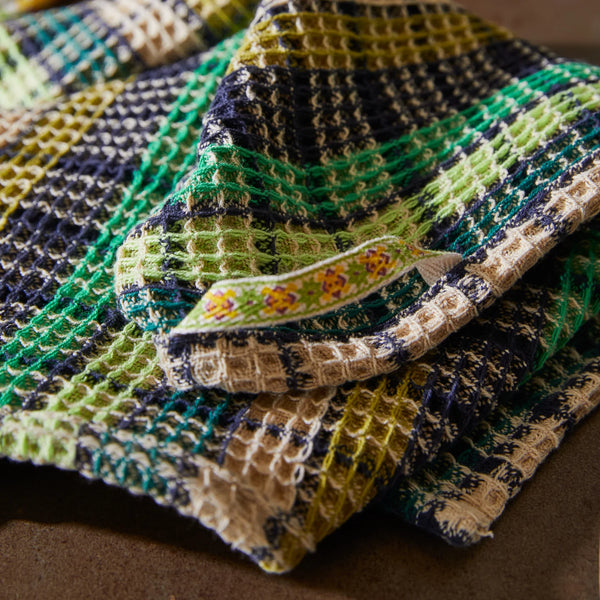 Stela Check Tea Towel Verdant