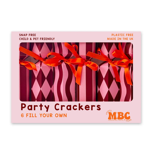Peach & Maroon Christmas Crackers
