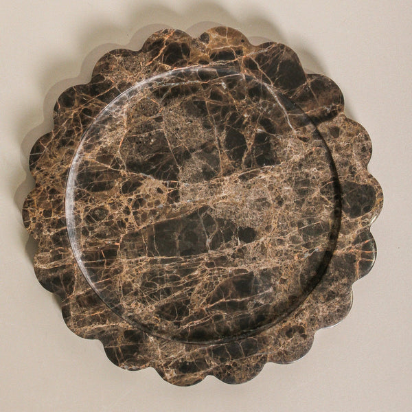 Calile Tray Brown Emperador Marble