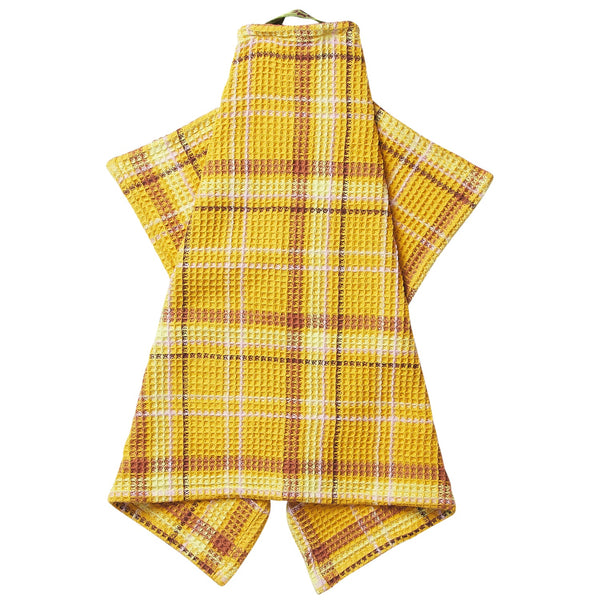 Frances Waffle Tea Towel Ochre