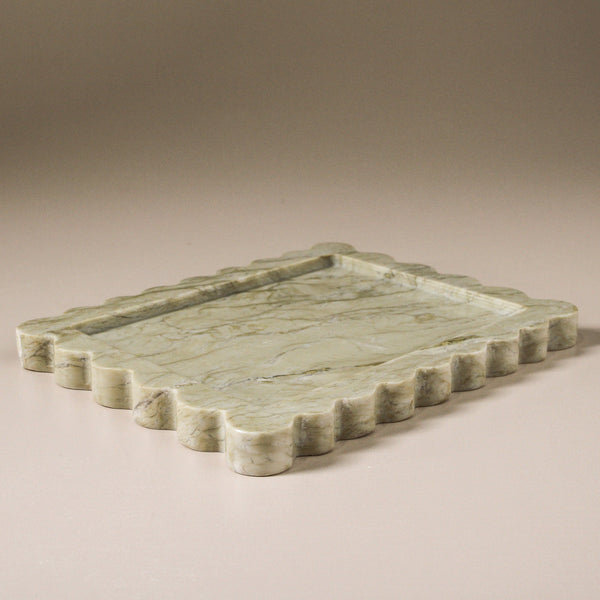 Arabesque Tray Mint Marble