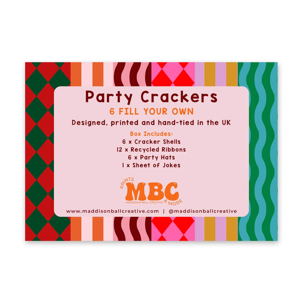 Peach & Maroon Christmas Crackers