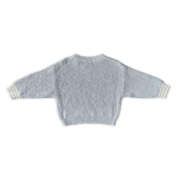 Organic Essential Textured Knit Pullover Haze
