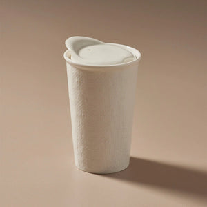 It's a Keeper Ceramic Coffee Cup White Linen