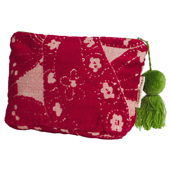 Lucia Terry Pouch Crimson