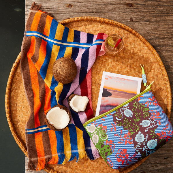 Chiara Bath Hand Towel Azure