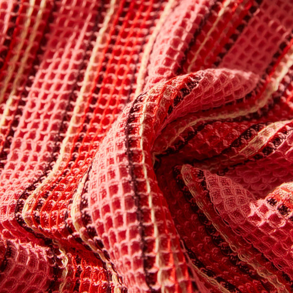 Selene Stripe Tea Towel Hibiscus