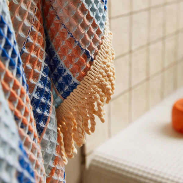 Kanti Waffle Hand Towel Ultramarine