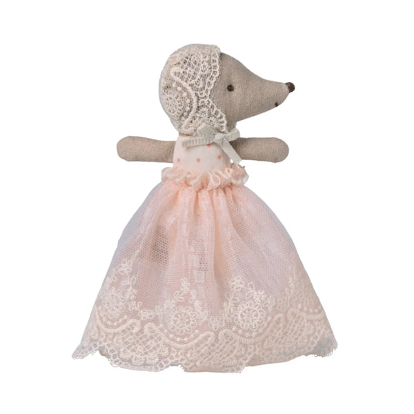 Maileg Baby Mouse in Gown Powder