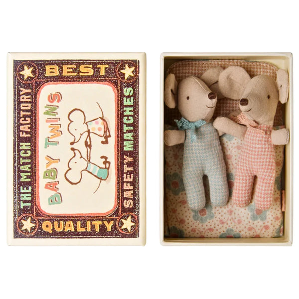 Twins Baby Mice in Matchbox