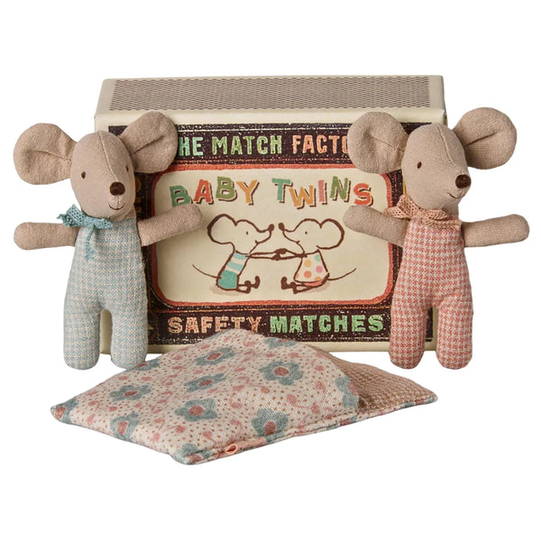 Twins Baby Mice in Matchbox