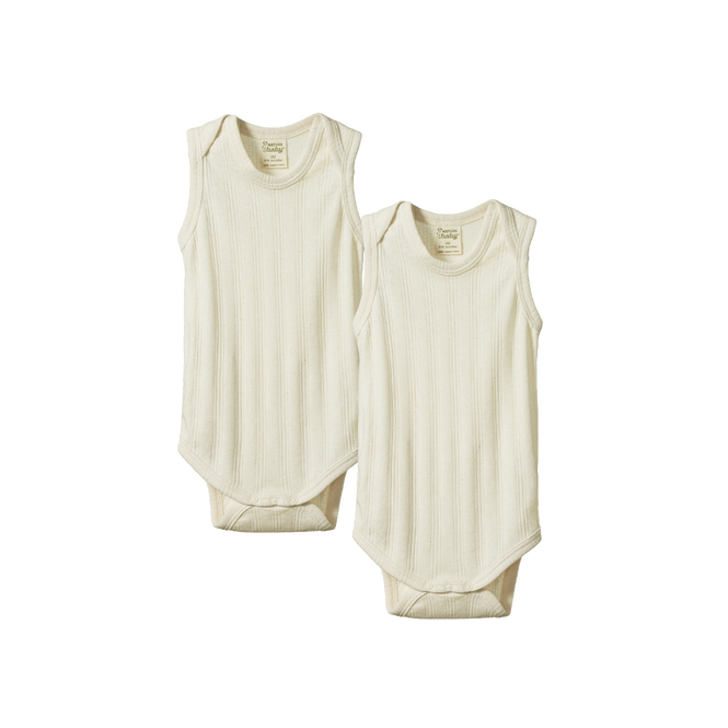 Singlet Bodysuit Derby 2 pack Natural