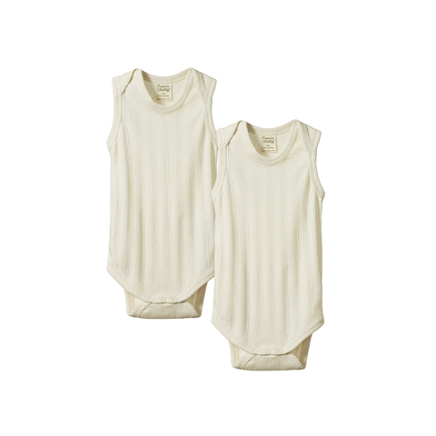 Singlet Bodysuit Derby 2 pack Natural