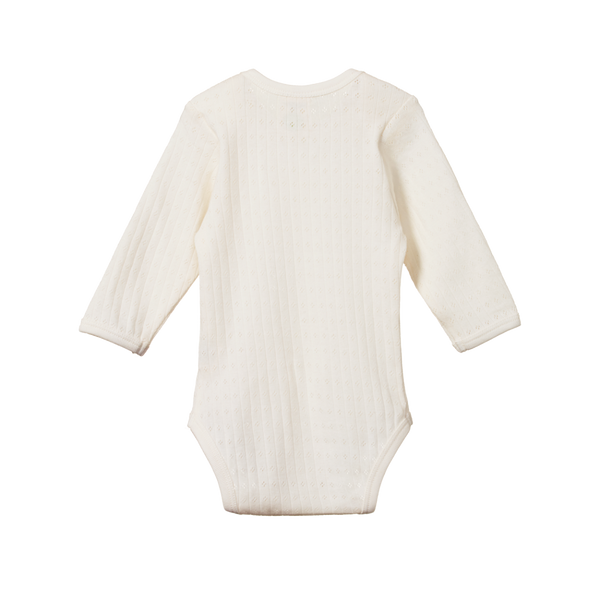 Long Sleeve Bodysuit Pointelle Natural