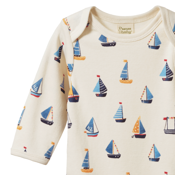 Long Sleeve Bodysuit Regatta Print