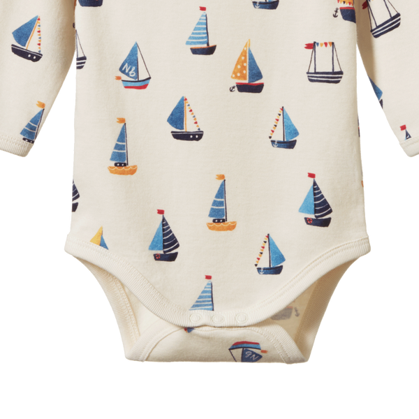 Long Sleeve Bodysuit Regatta Print