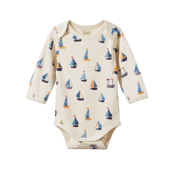 Long Sleeve Bodysuit Regatta Print