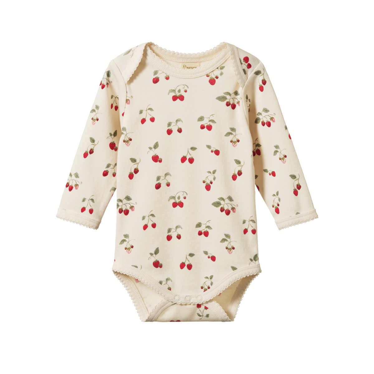 Long Sleeve Bodysuit Strawberry Blush Print