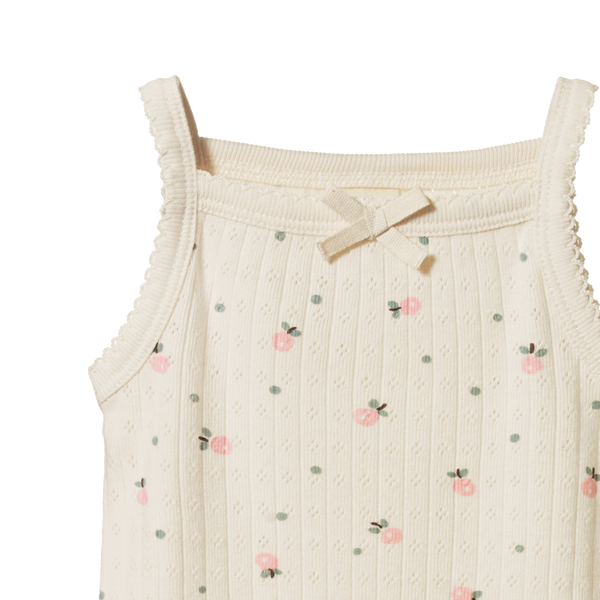 Camisole Bodysuit Pointelle Posey Blossom Print