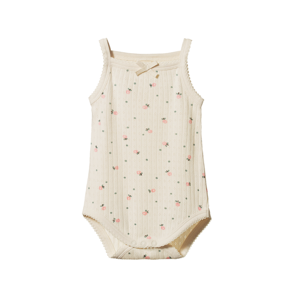 Camisole Bodysuit Pointelle Posey Blossom Print