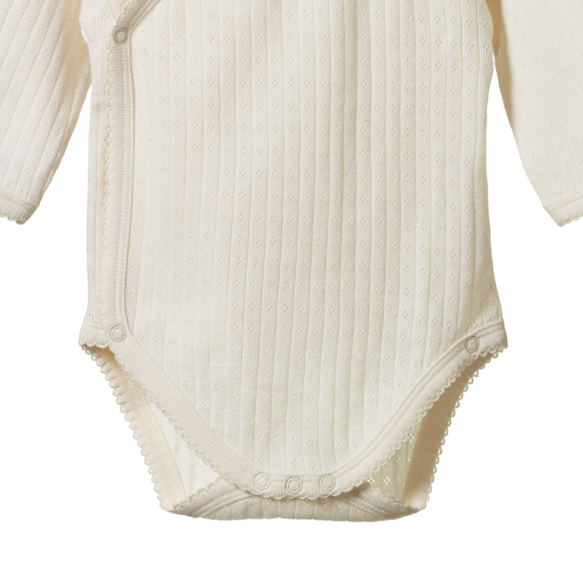 Long Sleeve Kimono Bodysuit Pointelle Natural – Hope Me