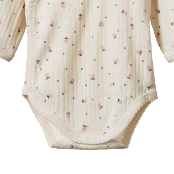 Long Sleeve Kimono Bodysuit Pointelle Posey Blossom
