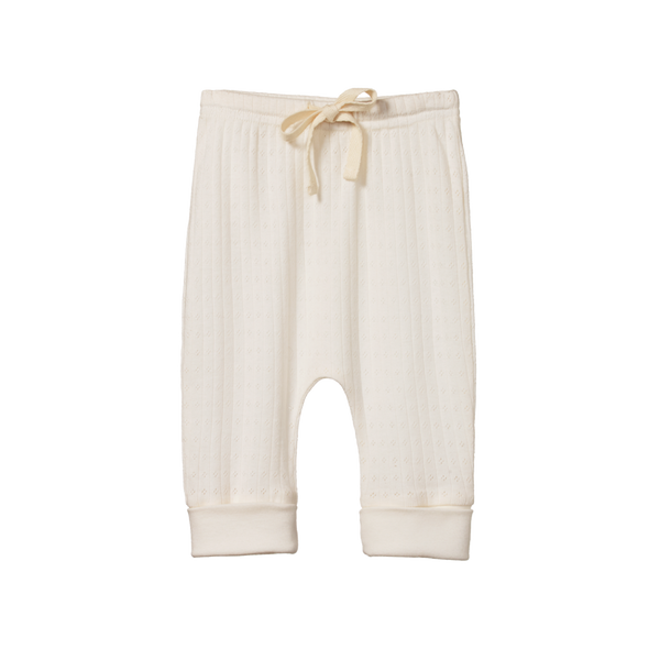 Drawstring Pants Pointelle Natural