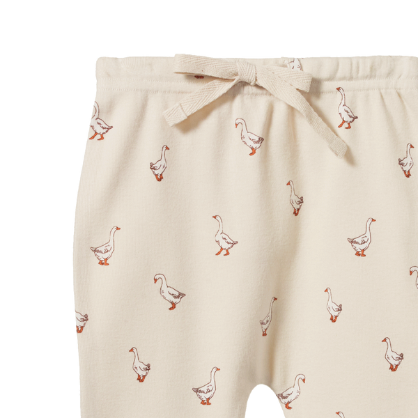 Footed Rompers Goosey Print