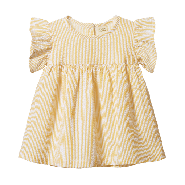 Bonnie Dress Golden Stripe