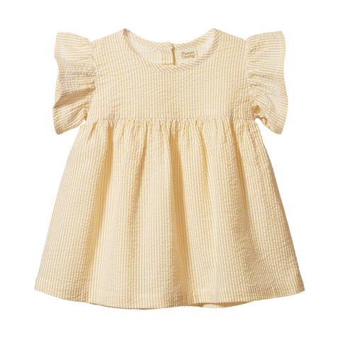 Bonnie Dress Golden Stripe
