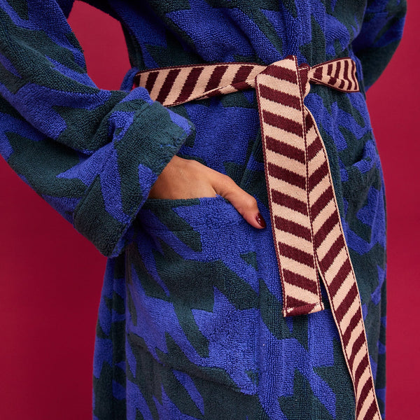 Vinita Towelling Robe Lapis
