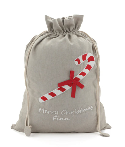 Custom Personalised Santa Sack - Candy Cane