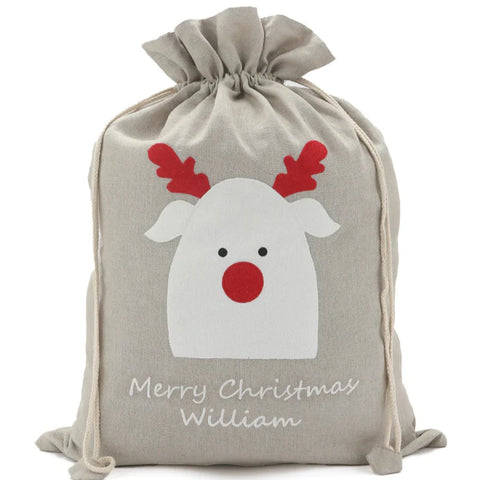 Custom Personalised Santa Sack - Reindeer