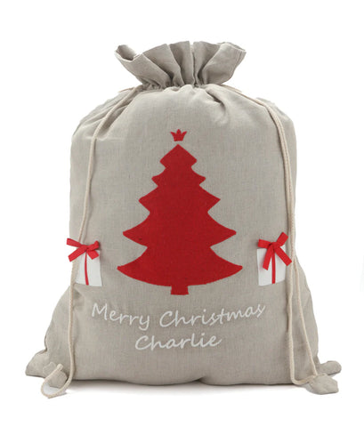 Custom Personalised Santa Sack - Christmas Tree